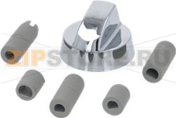 KNOB UNIVERSAL SILVER + 5 FITTINGS 