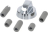 KNOB UNIVERSAL SILVER + 5 FITTINGS