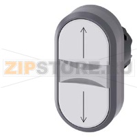 АКТУАТОР ДВОЙНОЙ КНОПКИ С ВОЗМОЖНОСТЬЮ ПОДСВЕТКИ, 22MM, КРУГЛ., ПЛАСТИК С МЕТАЛЛИЧЕСКИМ ФРОНТАЛЬНЫМ КОЛЬЦОМ, ПЛОСКИЕ КНОПКИ, БЕЛАЯ: СТРЕЛКА "ВНИЗ" + БЕЛАЯ: СТРЕЛКА "ВВЕРХ" Siemens 3SU1031-3AB66-0AN0
