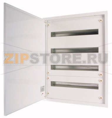 Щит встроенный, 4 ряда, 96 модуля, белый, сталь Eaton BF-U-4/96-C 