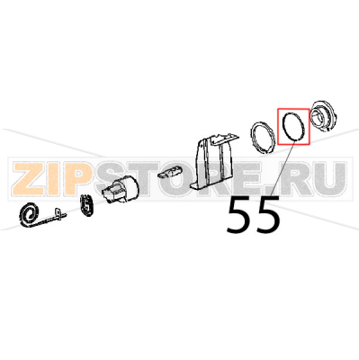 OR 46x2 VMQ, 70 rosso Unox XFT 185 OR 46x2 VMQ, 70 rosso Unox XFT 185Запчасть на деталировке под номером: 55