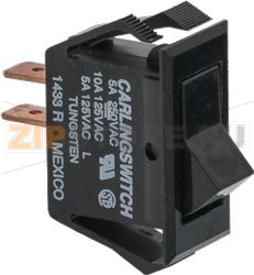 ЧЕРНАЯ ДВУХПОЛЮСНАЯ НАЖИМНАЯ КНОПКА 10/5A 250/125В 