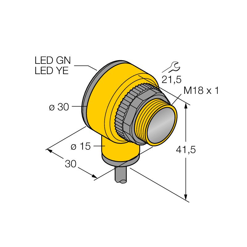 Датчик фотоэлектрический Turck T18AW3DQP1 