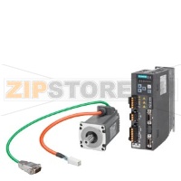 SINAMICS V90 PN starter kit & SIMOTICS S-1FL6 Consisting of: Converter: 6SL3210-5FB10-4UF1 Input voltage: 200-240 V 1/3 AC 2.6 A  0-330 Hz for motor: 0.4 kW IP20, FS B, 55x170x170(WxHxD) Servo motor 1FL6034-2AF21-1AA1 PN=0.4 kW, NN=3000 rpm, IP65, M0=1.27