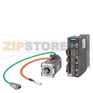SINAMICS V90 PN starter kit &amp; SIMOTICS S-1FL6 Consisting of: Converter: 6SL3210-5FB10-4UF1 Input voltage: 200-240 V 1/3 AC 2.6 A  0-330 Hz for motor: 0.4 kW IP20, FS B, 55x170x170(WxHxD) Servo motor 1FL6034-2AF21-1AA1 PN=0.4 kW, NN=3000 rpm, IP65, M0=1.27 