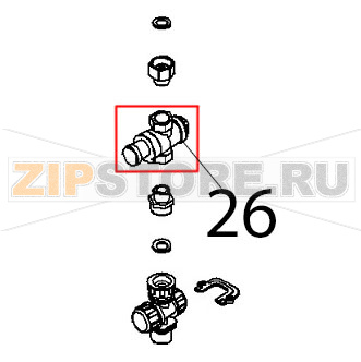 Ridutt. pres. F-F Ø: 1/2&quot; Angelo Po FX101G2 Ridutt. pres. F-F Ø: 1/2" Angelo Po FX101G2Запчасть на деталировке под номером: 26