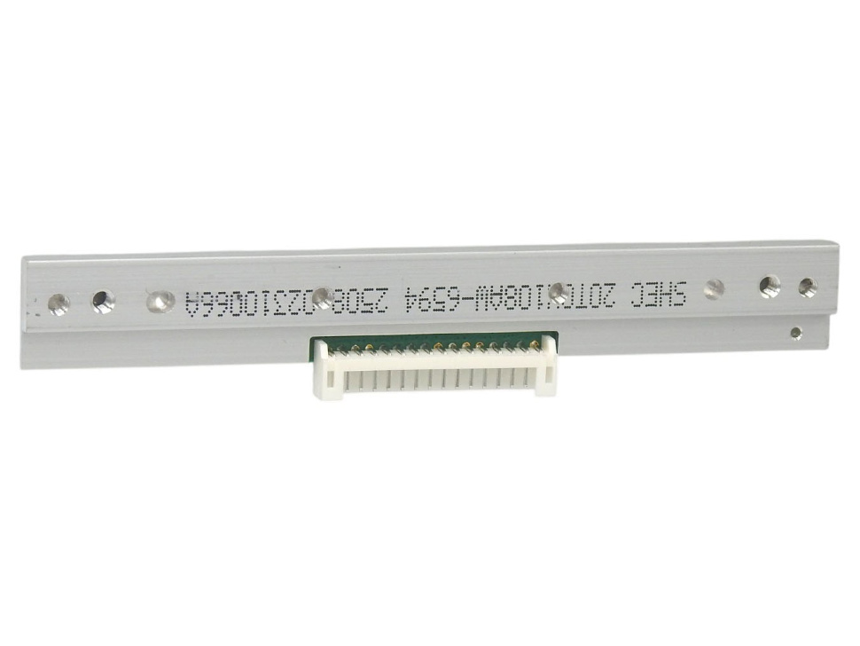 Печатающая термоголовка без креплений TSC ML240P (203dpi) Деталь отвечает за перенос изображения, текста, штрихкодов и другой информации на этикетку, бирку или термотрансферную ленту. Данная модель поставляется без креплений и используется для замены изношенной или поврежденной термоголовки.