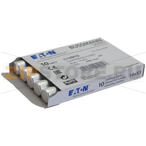 Предохранитель, 1 A, AC 690 В, 80 кА, 14x51 мм, aM, IEC Eaton CYLINDRICAL FUSE 14x51 1A AM 690V 