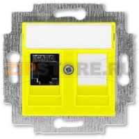 Розетка компьютерная, RJ45, жёлтая ABB 2CHH296117A6064