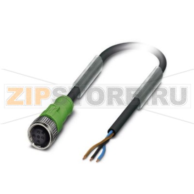 Кабель для датчика / исполнительного элемента Phoenix Contact SAC-3P- 3,0-PUR/M12FS B 3-полюсн., PUR без галогенов, темно-серый RAL 7021, свободный конец, к Гнездо прямое M12, А-кодирование, PIN 2+4 с перемычкой, Длина кабеля: 3 м.Минимальный заказ: 1 шт.Упаковка: 1 шт.