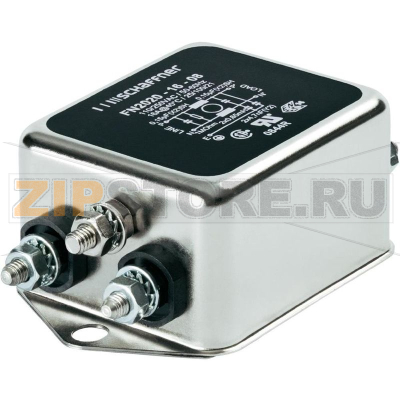 Фильтр подавления помех 6 А, 1 фаза, 64x35x29.3 мм, 60 шт Schaffner FN 2020-6-06 