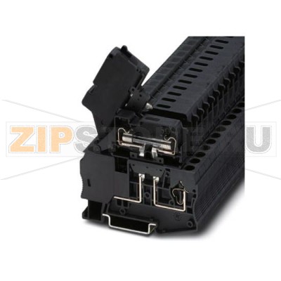 Рычажные клеммы с держателем предохранителя Phoenix Contact ST 4-HESILED 24 (6,3X32) цвет черный, для блоков предохранителей 6,3 x 32 мм, с индикатором для 24 В постоянного тока.Минимальный заказ: 50 шт.Упаковка: 50 шт.