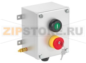 Модуль управления Control Unit Ex e, Stainless Steel, 2 Functions LCS2.PGMX.JRMX.F.1 Pepperl+Fuchs Electrical specificationsOperating voltage250 V max.Operating current16 A max.Terminal capacity2.5 mm2FunctionpushbuttonColorgreenContact configuration1x NO / 1x NCUsage categoryAC12 - 12 ... 250 V AC - 16 AAC15 - 12 ... 250 V AC - 10 ADC13 - 12 ... 110 V DC - 1 ADC13 - 12 ... 24 V DC - 1ANumber of poles2LabelingIFunction 2mushroom buttonColorredContact configuration1x NO / 1x NCUsage categoryAC12 - 12 ... 250 V AC - 16 AAC15 - 12 ... 250 V AC - 10 ADC13 - 12 ... 110 V DC - 1 ADC13 - 12 ... 24 V DC - 1ANumber of poles2Operator actionlatching , key releaseLockableyesMechanical specificationsHeight142 mm (A)Width116 mm (B)Depth85.5 mm (C)External dimension126 mm with operators (C1) 92.2 mm with screws (C2) 145 mm with mounting brackets (K)Fixing holes distance, height81 mm (G)Fixing holes distance, width130 mm (H)Enclosure coverfully detachableCover fixingM6 stainless steel hexagon head screwsFixing holes diameter6.1 mm (J)Degree of protectionIP66Cable entryNumber of cable entries1x M25 in face B fitted with polyamide Ex e cable glandDefined entry areaface BMaterialEnclosure1.5 mm 316L, (1.4404) stainless steelFinishelectropolishedSealone piece closed cell neopreneMass3 kgMountingmouting brackets with 6.1 mm screw holesGroundingM6 internal/external brass grounding boltAmbient conditionsAmbient temperature-40 ... 55 °C (-40 ... 131 °F) @ T4 -40 ... 40 °C (-40 ... 104 °F) @ T6 Data for application in connection with hazardous areasEU-Type Examination CertificateSIRA 13ATEX3059XMarking II 2 GD Ex de IIC T6 Gb, Ex tb IIIC T80°C Db Ex de IIC T4 Gb, Ex tb IIIC T130°C DbInternational approvalsIECEx approvalIECEx SIR 13.0021EAC approvalTC RU C-DE.GB06.B.00567ConformityDegree of protectionEN 60529General informationSupplementary informationEC-Type Examination Certificate, Statement of Conformity, Declaration of Conformity, Attestation of Conformity and instructions have to be observed where applicable. For information see www.pepperl-fuchs.com.AccessoriesOptional accessoriesEngraved traffolyte tag labelEngraved AISI 316L stainless steel tag labelColor in-fill stainless steel tag label