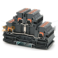 Клемма проходная Push-in, темно-серая CHIKU RPITT 4-PV