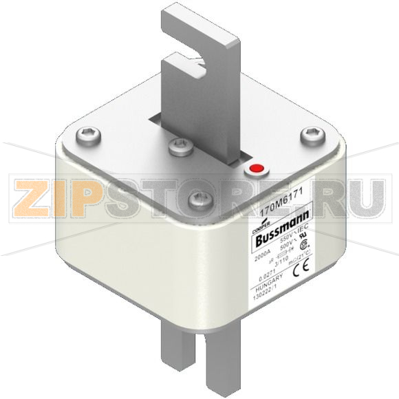 Предохранитель, 1800 A, AC 550 В, 200 кА, 3, 76x90x139 мм, aR, DIN, IEC Eaton FUSE 2000A 550V 3 