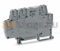Модуль оптопары; Номинальное входное напряжение: 12 - 48 В пост.тока; Диапазон выходного напряжения: 10 - 53 В пост.тока; Предельный длительный ток: 4 А; 2-проводное подключение; Ширина модуля: 6 мм Wago 859-744