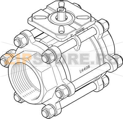 Кран шаровой Festo VZBA-3&quot;-GG-63-T-22-F0710-V4V4T 