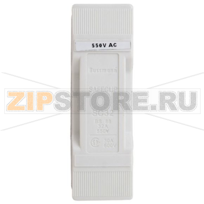 Держатель предохранителя, 32 A, AC 550 В, BS88/F1 Eaton SAFECLIP 32A BACK STUD CONNECTED WHITE 