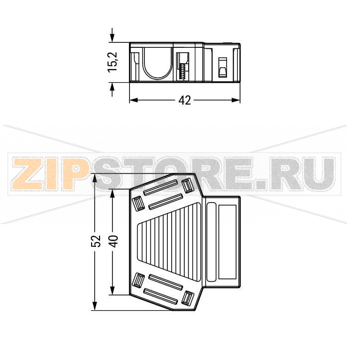 Корпус разгрузки натяжения; 3-пол.; для 2 кабелей; 8,0 – 11,5 мм; 55 mm; белые Wago 770-513/032-000 