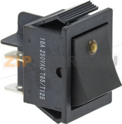 ЧЕРНЫЙ ДВУХПОЛЮСНЫЙ ПЕРЕКЛЮЧАТЕЛЬ 16А 250В 