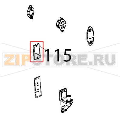 Holes blanking plate Unox XB 895 Holes blanking plate Unox XB 895Запчасть на деталировке под номером: 115