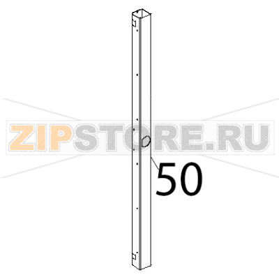 Colonnina laterale DX inox porta Unox XBC 804 Colonnina laterale DX inox porta Unox XBC 804Запчасть на деталировке под номером: 50