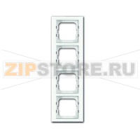 Рамка четырехместная, белое стекло ABB 2CKA001754A4440