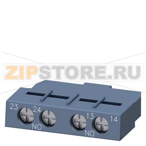 ФРОНТАЛЬНЫЙ БЛОК-КОНТАКТ, 2 НО, ВИНТОВЫЕ КЛЕММЫ, ДЛЯ АВТОМАТИЧЕСКОГО ВЫКЛЮЧАТЕЛЯ Siemens 3RV2901-1F 
