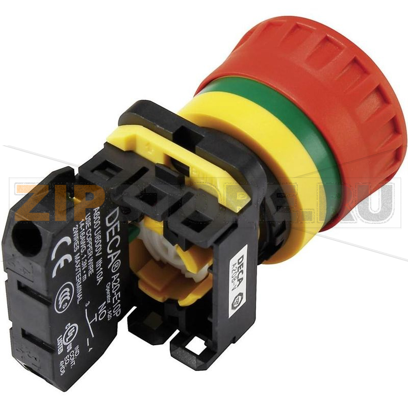 Кнопка аварийной остановки 240 В/AC, 6 А, IP65, 1 шт DECA A20B-V4E21R 