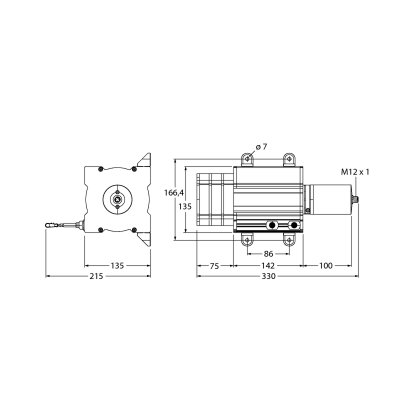 Энкодер тросиковый Turck DW30000-135-PA-H1441 