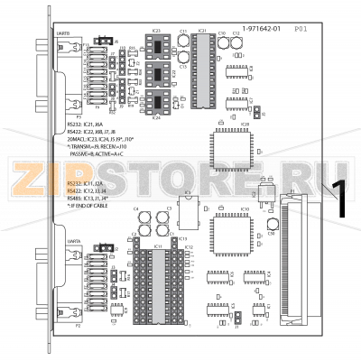 Double serial interface board kit Intermec PX6i Double serial interface board kit Intermec PX6iЗапчасть на деталировке под номером: 1Название запчасти на английском языке: Double serial interface board kit Intermec PX6i.