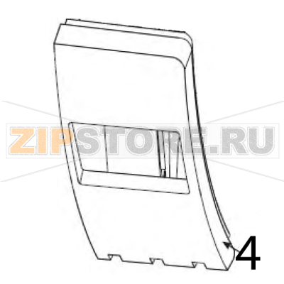 Front door w/ logo Zebra S600 Front door w/ logo Zebra S600Запчасть на деталировке под номером: 4