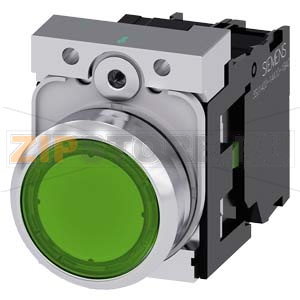 КНОПКА С ПОДСВЕТКОЙ, 22MM, КРУГЛАЯ, МЕТАЛЛИЧЕСКАЯ ГЛЯНЦЕВАЯ, ЗЕЛЁНАЯ, ПЛОСКАЯ КНОПКА, КОНТАКТЫ МГНОВЕННОГО ДЕЙСТВИЯ, С ДЕРЖАТЕЛЕМ, 1NO, МОДУЛЬ ПОДСВЕТКИ С ИНТЕГРИРОВАННЫМ СВЕТОДИОДОМ 230V AC, ВИНТОВЫЕ КЛЕММЫ, С ГРАВИРОВКОЙ ЛАЗЕРОМ, UPPER AND LOWER CASE, S 