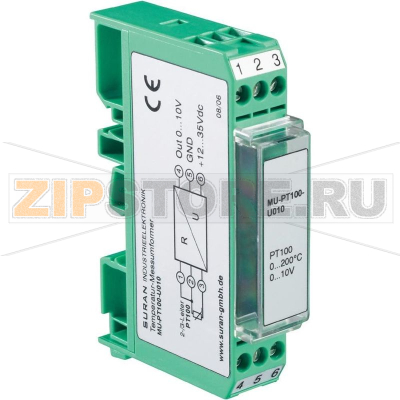Датчик температуры 12-35 В/DC, тип датчика: Pt100, от 0 до +200°C Enda MU-PT100-U010-0/200 