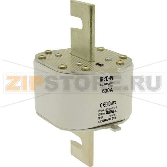 Предохранитель, 630 A, AC 690 В, 120 кА, NH4, gL/gG, IEC Eaton NH FUSE 630A 690V GG SIZE 4 