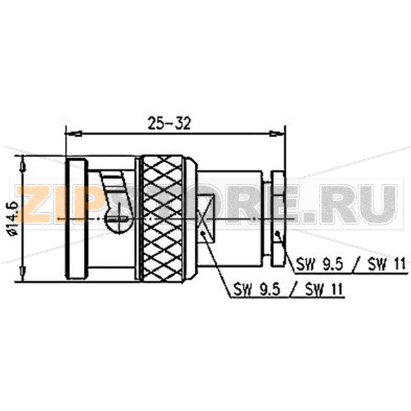 Разъем BNC, 50 Ом, 1 шт Telegärtner J01000A0608 