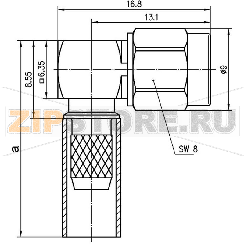 Разъем SMA, 50 Ом, 1 шт Telegärtner J01150A0071 