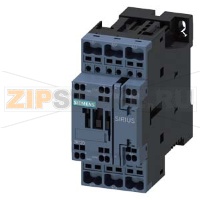 COUPLING RELAY, 3 ПОЛ., AC-3, 7.5KW/400V, 1NO+1NC, DC 125V, W. PLUGGED-IN VARISTOR ТИПОРАЗМЕР S0 ПРУЖИННЫЕ КЛЕММЫ Siemens 3RT2025-2KG40