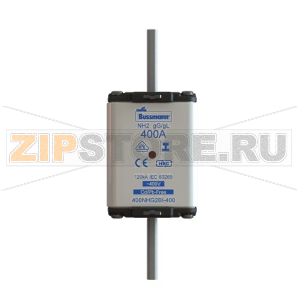 Предохранитель, 355 A, AC 400 В, 120 кА, NH2, gL/gG, IEC Eaton NH FUSE 355A 400V GG/GL SIZE 2 