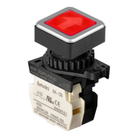 Выключатель кнопочный, головка: квадратная, Ø отверстия: 30 мм Autonics SQ3PFS-P3RLBDM