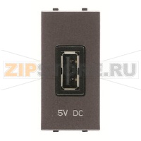 USB-переходник, 1М, 2000 мА, 5 В, антрацитовый ABB 2CLA218520N1801
