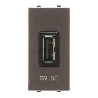 USB-переходник, 1М, 2000 мА, 5 В, антрацитовый ABB 2CLA218520N1801