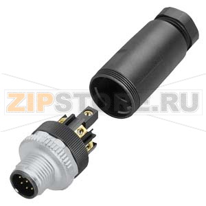 RF connector M12 8-pole, male, straight, Screw terminal Minimum order quantity 5 units Siemens 6GT2090-0BE00 