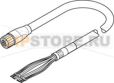Кабель электродвигателя 2.5 м Festo NEBM-M16G8-E-2.5-Q9-LE8-1 