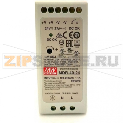 Блок питания 24 В, 40 Вт, 1.7 А MOXA MDR-40-24 