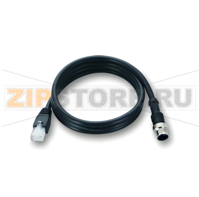 Кабель 1 м MOXA CBL-M12MM8PRJ45-BK-100-IP67 