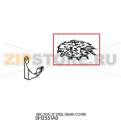 St. steel drain cover Unox XVC 055 St. steel drain cover Unox XVC 055Запчасть на деталировке под номером: 6Название запчасти на английском языке: St. steel drain cover Unox XVC 055
