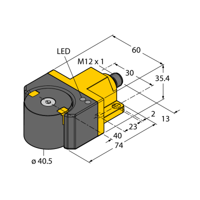 Датчик индуктивный (угловой) Turck RI360P1-DSU35-ELIU5X2-H1151 
