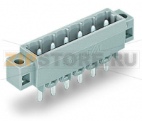 MCS MIDI Classic Вилка THT; 1.0 x 1.0 mm solder pin; прямые; зажимное кольцо; Шаг контактов 5 мм; 5-пол.; серые Wago 231-135/040-000