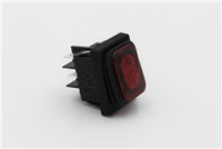 SWITCH 2-POLE RED 230V